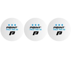 „Point Prof ABS40“ pingpongo kamuoliukai, 3 vnt., balti