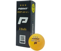 Piłeczki stalo teniso Point Prof ABS40 *** 3 vnt. oranžinė