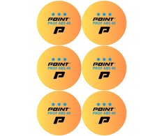 Piłeczki stalo teniso Point Prof ABS40 *** 6 vnt. oranžinė
