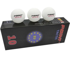 Piłeczki stalo teniso Point Tactic balta 10 vnt