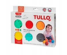 Sensoriniai kamuoliukai šypsenėlės 6vnt AM Tullo spalvingi 462