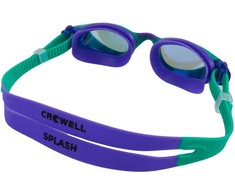 Crowell GS23 Veidrodiniai nuo purslų žali ir violetiniai vaikams plaukimo akiniai