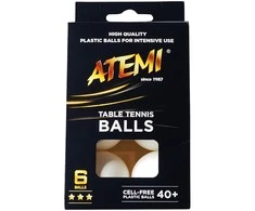 Atemi *** balti stalo teniso kamuoliukai, 6 vnt