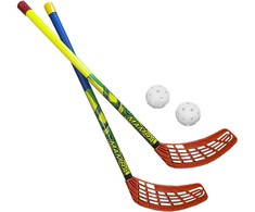 Azetx Mamba Junior grindų riedulio rinkinys, 2 tiesios HDPE lazdos be vyniojimo, 62 cm, 2 Optimus kamuoliukai
