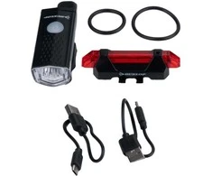 Dunlop Dviračio LED žibintų rinkinys USB įkrovimas