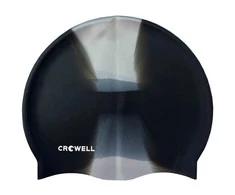 Plaukimo kepuraitė silikonowy Crowell Multi Flame juoda-pilka kol.16