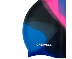 Plaukimo kepuraitė silikonowy Crowell Multi Flame mėlyna-rožinė-juoda kol.17