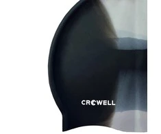 Plaukimo kepuraitė silikonowy Crowell Multi Flame juoda-pilka kol.16