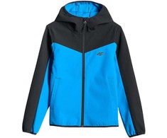 Berniukiška softshell striukė 4F M477 mėlyna 4FJWSS26TSOFM477 33S