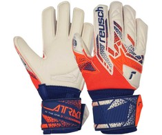 Reusch Attrakt Sidabrinis Junior futbolo vartininko pirštinės oranžinės mėlynos - 6