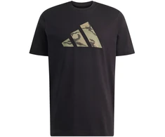 Vyriški marškinėliai adidas Camo Three Bar Logo Graphic juoda KT1686 (2XL)