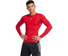 Vyriški marškinėliai adidas Techfit Long Sleeve Tee raudona JP2926 (2XL)