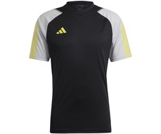 Vyriški marškinėliai Adidas Tiro 23 Competition Jersey juodos ir pilkos spalvos HU1295 (S)