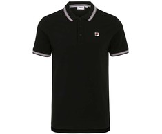 Fila Holdings Vyriški marškinėliai polo Fila Lubbeek juoda FAM0898 80010 (S)