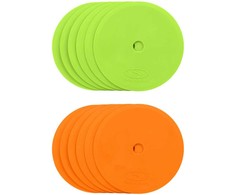 Lankstūs lauko žymekliai - apvalūs 15 cm - 6x žali, 6x oranžiniai SMJ sport ZPO-OG
