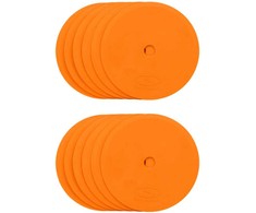 SMJ sport ZPO-O plokšti lauko žymekliai - apvalūs, 15 cm, 12 vnt. oranžiniai