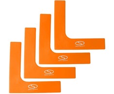Plokšti aikštelės kampiniai žymekliai 25x25 cm 4 vnt. ryškiai oranžiniai SMJ sport ZPN-O
