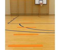 Plokšti lauko žymekliai - dryžiai 51x6cm 10 vnt. ryškiai oranžiniai SMJ sport ZPP-O