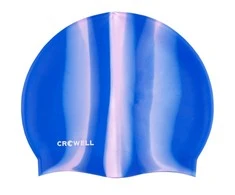 Maudymosi Kepuraitė Silikoninė Crowell Multi Flame Mėlynai Rožinė col.06