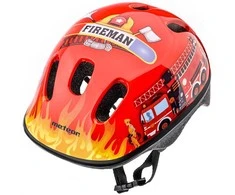 Dviratininko šalmas Meteor KS06 Firetracker rozm. XS 44-48 cm raudona 24836