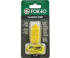 Fox40 Švilpukas Fox 40 CMG Safety Classic geltonas+virvutė 9603-0208