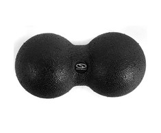 Dvigubas masažinis kamuoliukas SMJ, 8cm, juodas