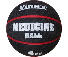 Medicinis kamuolys SMJ, 4kg, juodas-raudonas