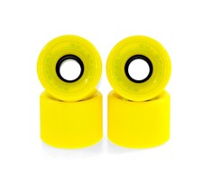 Plastikiniai SMJ ratukai riedlentėms 60x45mm /4vnt./ geltoni