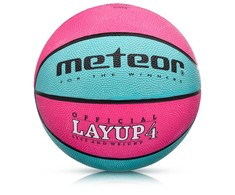 Krepšinio Kamuolys Meteor LAYUP #4 Rožinė/Mėlyna
