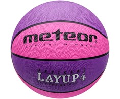 Krepšinio Kamuolys METEOR Layup #4, Rožinis