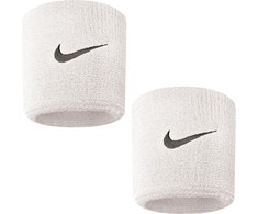 Nike Football Riešinės sportui Nike Swoosh baltos 2vnt. NN04101