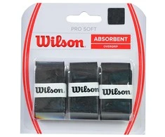 Teniso Raketės Apvija Wilson Pro Soft Absorbent Overgrip Juoda 3 vnt WRZ4040