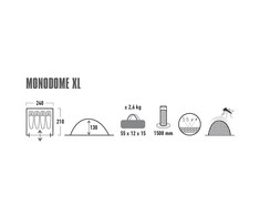 Keturių asmenų kamufliažinė palapinė High Peak Monodome XL