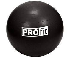 Gimnastikos Kamuolys "Profit" 75 cm Juodas Su Pompa DK 2102