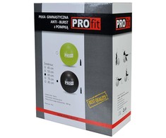 Gimnastikos Kamuolys "Profit" 75 cm Juodas Su Pompa DK 2102