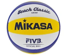 Paplūdimio tinklinio kamuolys Mikasa VX30 baltos/mėlynos/geltonos spalvos, dydis 5