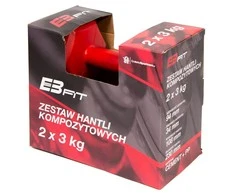 Enero Hantelių rinkinys EB Fit, 2x3kg, raudonas