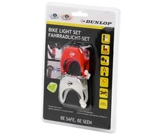 Dunlop - Silikono LED dviračio žibintų rinkinys priekyje ir gale