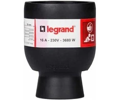 Ilgintuvo lizdas LEGRAND, 16A, 230V, juodos spalvos
