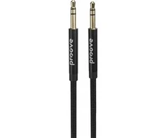 Kabelis PROOVE Jack 3.5mm - Jack 3.5mm 1 m juodas (SB9870)