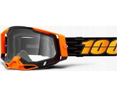 100 % apsauginiai akiniai 100 % RACECRAFT 2 COSTUME 2 (Clear Glass Anti-Fog, LT 88 % -92 % + 10 Slyding) (NAUJIENA)