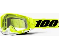 1 RACECRAFT 2 Geltonas akiniai (Clear Anti-Fog Lens, LT 88%-92% + 10 Skids) (NAUJIENA)