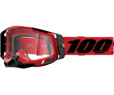 100 % akiniai 100 % RACECRAFT 2 Raudonas (Permatomas stiklas, apsaugantis nuo rasojimo, LT 88 % -92 % + 10 Slydimas) (NAUJIENA)