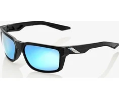 100% Akiniai 100% DZA Matte Juodas - HiPER Mėlyna Multilayer Mirror Lens (Mėlynas veidrodis stiklas Multilayer, šviesos perdavimo 15%) (NEW) universalus
