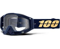 100% Google 100% RACECRAFT BEKKEN (Skaidrus magistralės anti- fog + 10 Zrywki) (NAUJA)
