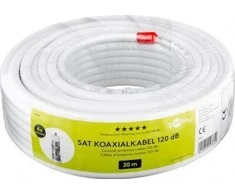 Wentronic Viela Goobay 120 dB Kvadratinis antenos bendraašis kabelis, 4x patikra, CCS, 20 m
