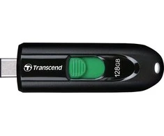 TRANSCEND 128GB USB3.2 USB-C atmintinė be dangtelio, juoda