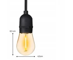 15 m LED girlianda 15xE27 220 V
