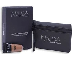 15 „Nouba“ rinkinys: „Nouba“ antakiai + „Nouba“ antakių gelis, 7 ml + tekstilinė makiažo dėžutė (Juodas)
