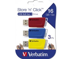 USB atmintinė Verbatim Store 'n' Click, 16 GB (49306)
